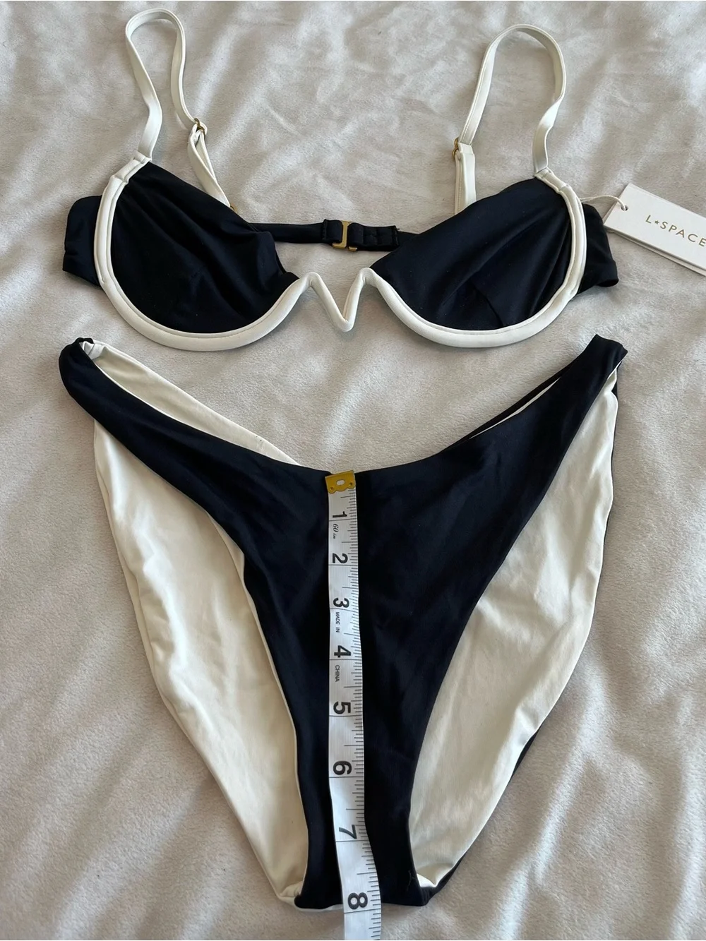 L*Space Bikini Set Niko Top & Mercury Colorblock Bikini Bottoms Large Resortwear